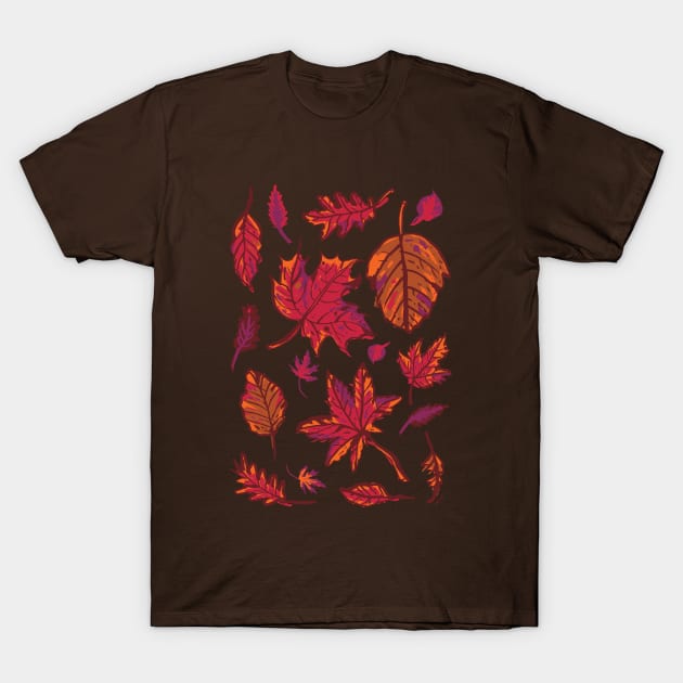 Autumn Leaves T-Shirt by nokhookdesign